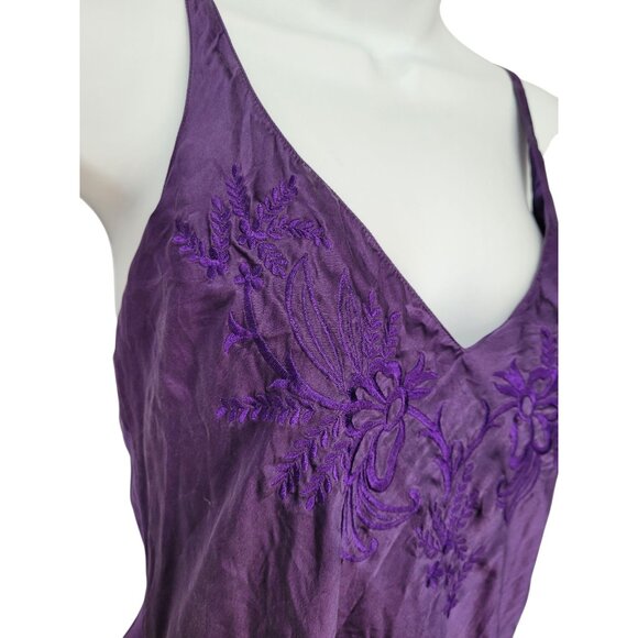 Victoria's Secret 100% Silk Gold Label Purple Sexy Nightie S Vintage Slip Dress - Picture 2 of 15